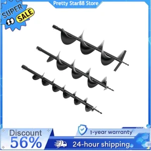 3 pezzi punte a spirale 4in/6in/8in larghezza per fioriera per recinzione da giardino e foro per palo escavatore escavatore strumento di perforazione a terra Borer