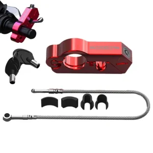 Blocco impugnatura moto 2 in 1 Blocco casco Blocco freno antifurto in lega di alluminio Maniglia per veicolo elettrico Blocco clacson per moto
