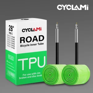 2 pezzi CYCLAMI TPU Materiale Ultraleggero 30g Camera d’aria per bici 700C 18 32 Pneumatico per bicicletta da strada 45 65 85 mm Lunghezza Valvola francese FV Verde