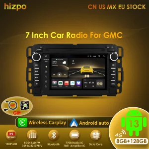 Hizpo 2Din Android 13 Lettore multimediale per auto Radio per GMC Chevrolet Chevy Yukon Tahoe Suburban Sierra Acadia Automotivo GPS Navi