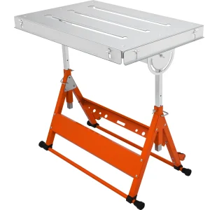 SucceBuy Tavolo per saldatura pieghevole da 18/20/24 pollici Tavolo in acciaio Strumento di saldatura ausiliario Banco da lavoro portatile ad altezza flessibile per il lavoro