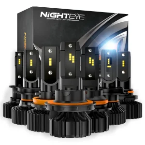 NIGHTEYE H7 H4 Luci a LED per Auto H11 H8 H9 9005 HB3 9006 HB4 H1 H13 9004 Lampadine Mini Formato 50W 8000LM 6500K Bianco Auto Faro