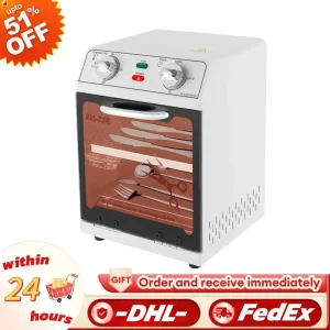 Sterilizzatore ad alta temperatura da 600 W, capacità 8 litri, 428 ℉   Max Temp, design a 2 livelli, ideale per strumenti di bellezza, presa europea, moderno ed efficiente