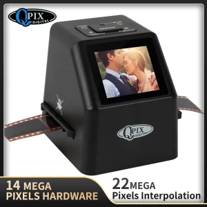 Scanner portatile per pellicole negative da 22 MP Convertitore per diapositive da 35 mm Visualizzatore di immagini digitali per foto con software di editing integrato LCD da 2,4″