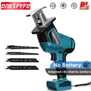 Seghetto alternativo elettrico ricaricabile senza spazzole Sega elettrica per taglio legno in metallo a velocità per batteria Makita 18V (senza batteria)