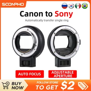 SOONPHO EF-NEX Cannon Adattatore da obiettivo EF a attacco E Adattatore EF con attacco E per attacco E compatibile con Sony A7 A7R A7S A7II A3000 A5