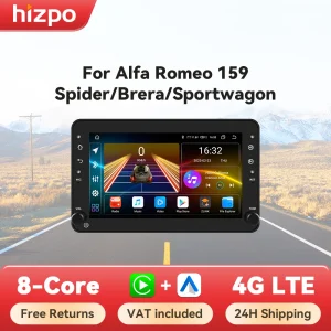 Hizpo 7 “AI Radio vocale per Alfa Romeo 159 Brera Spider Sportwagon Carplay Android Auto Car Multimedia RDS GPS 2din Autoradio 4G