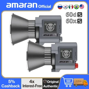 Amaran 60x S 60D S Serie COB LED Video Light Studio LED luce 2700K ~ 6500K 60W Illuminazione fotografica di Aputure