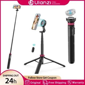 Ulanzi MT-84 1.53M Magsafe Selfie Stick Treppiede Supporto Bluetooth Treppiede di estensione del telefono remoto per IPhone 16 15 LiveStreaming Vlog