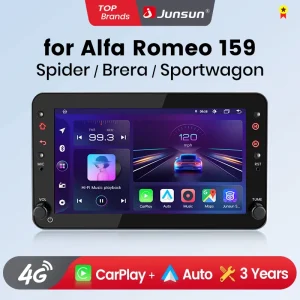 Junsun Wireless CarPlay Android Auto Car Radio per Alfa Romeo 159 Brera spire Sportwagon GPS Car Smart Systems Smart Auto