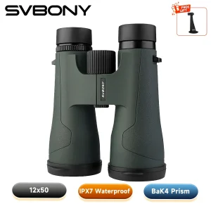 Svbony SA203 Telescopio 12×50 Binocolo Professionale Potente BAK4 IPX7 Attrezzatura da campeggio impermeabile per Birdwatching Stargazing
