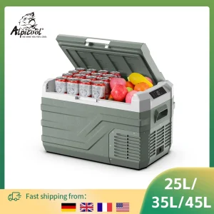 Alpicool NL 25L 35L 45L Frigorifero portatile 12V Compressore Frigo Freezer 12/24V DC 100-240V AC Mini Cooler per campeggio BBQ
