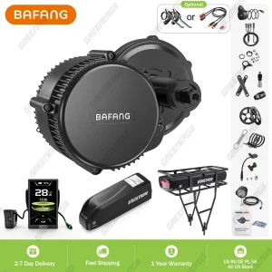 BAFANG 48V 500W Mid Drive Motor Kit 48V BBS02 BBS02B Kit di conversione bici bicicletta elettrica 8fun EBike Parti del motore 48V Batteria