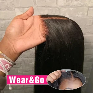 30 40 pollici 250% Wear And Go parrucche Glueless diritte 100% capelli umani pronti per prepizzicati 13×6 Hd parrucca anteriore in pizzo per le donne in vendita