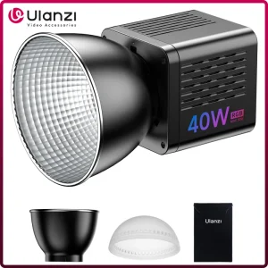 Ulanzi L024 40W RGB Luce video COB a colori Mini Bowens Mount Luce COB 2500-6500K 3400mAh Luce video LED per la fotografia