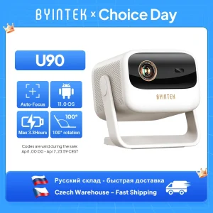 BYINTEK U90 Proiettore 4K Full HD1080P Cinema Android 11.0 WiFi Mini portatile 1080P Home Theater Video Proiettore DLP con batteria