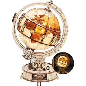 Robotime ROKR Serie Curious Discovery, Puzzle 3D in Legno, Kit di Montaggio Telescopio Orrery, Modellini Giocattolo, Regalo ST