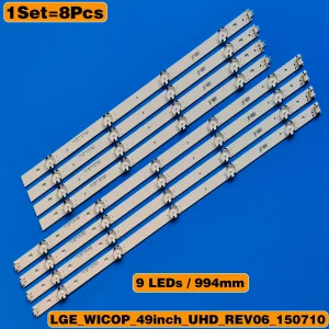 Striscia di retroilluminazione TV da 49 pollici per 49LG61CH 49LF5500 49UF6400 49UF6407 49LF510V 49UF640V 49UH610A 49UH6100 WICOP_49inch_UHD