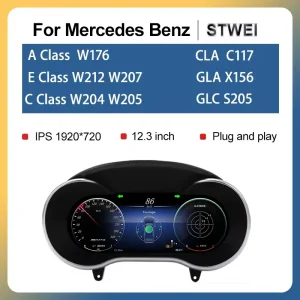 STWEI 2024 Nuovo Lcd Cruscotto Digitale Cluster Tachimetro Digitale Per Mercedes Benz Classe A W176 GLA CLA C117 GLC W205 W212 W207