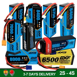 Batteria Lipo DXF 2S 3S 4S 7.4V 11.1V 14.8V 5200mah 6500mah 6750mah 7000mah 8000mah 8400mah per pezzi di ricambio RC Car Truck Arrama