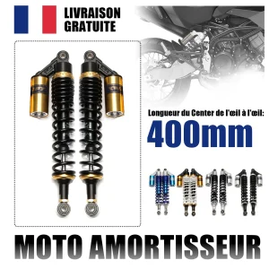 400mm Moto Ammortizzatore Protezione Aria Caduta Motore Dirt Bike Scooter Quad ATV VVT Ammortizzatori Primavera 8mm 1 paio D2