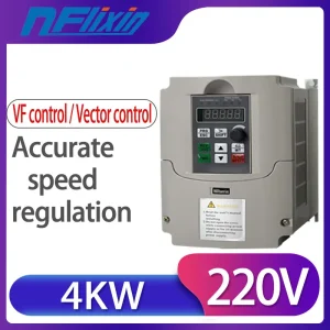 NFLIXIN 220V 4kW VFD Single-fase di Controllo della Velocità Inverter A Frequenza Variabile per il Controllo della Velocità del Motore 3 Fase di Uscita