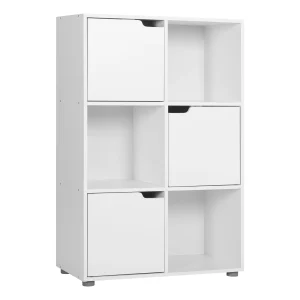 Libreria in legno Scaffale da ufficio Schedario per libri Espositore con 6 scomparti per soggiorno Camera da letto Organizzatore
