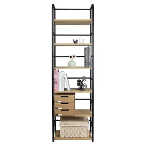 Mensola portaoggetti a 6 livelli 50x30x176 cm Mensola angolare Organizzatore Scaletta Scaffale Bagno Mensola da cucina Mobili per la casa